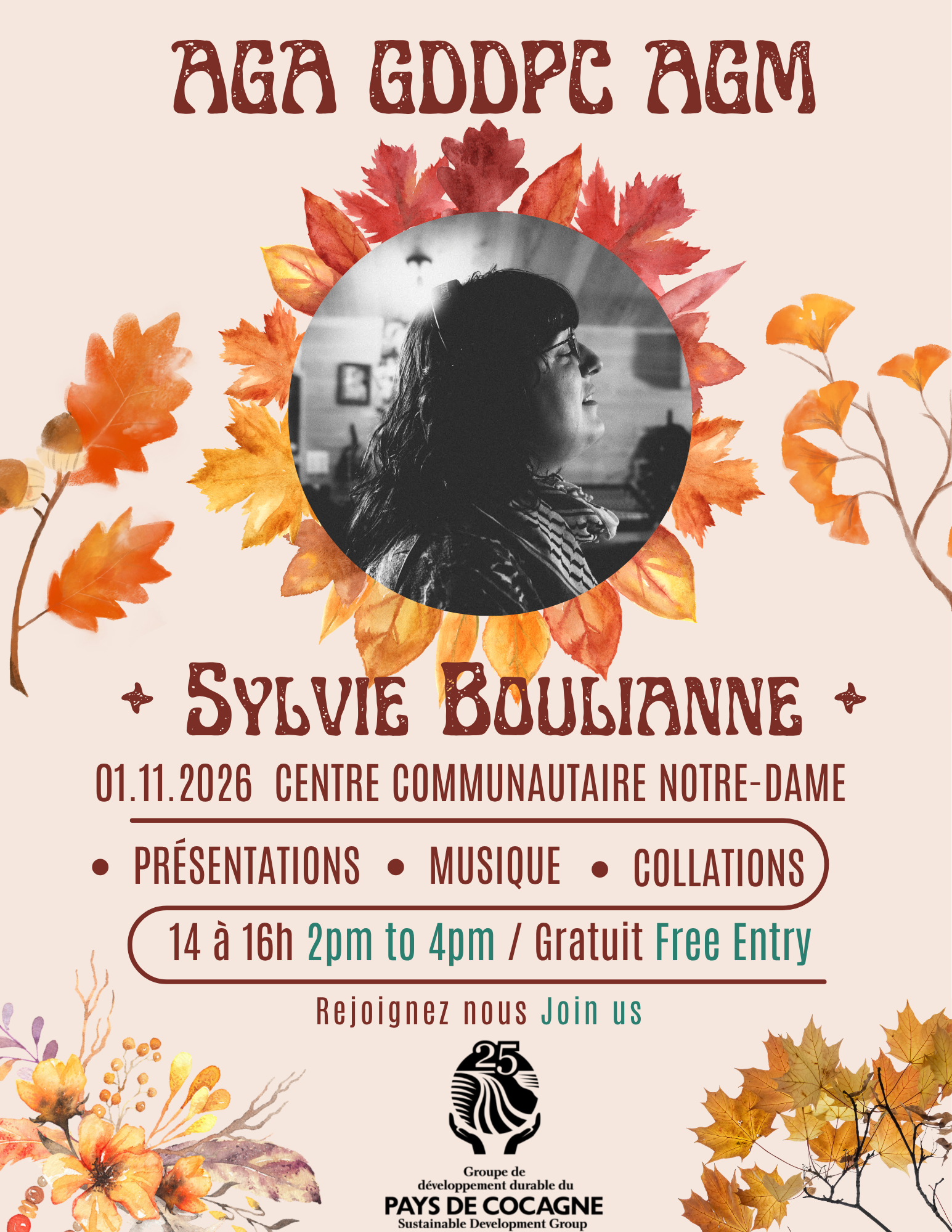 Réunion annuelle du GDDPC et concert de Sylvie Boulianne