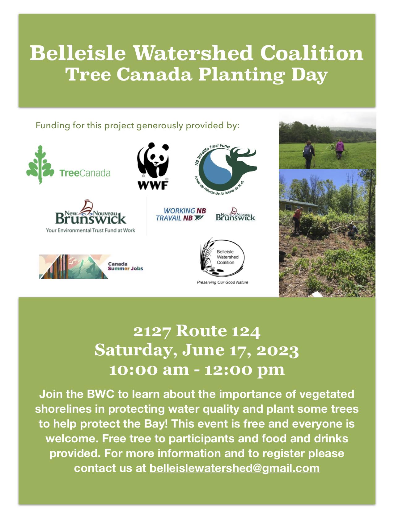 Belleisle Watershed Tree Canada Planting Day
