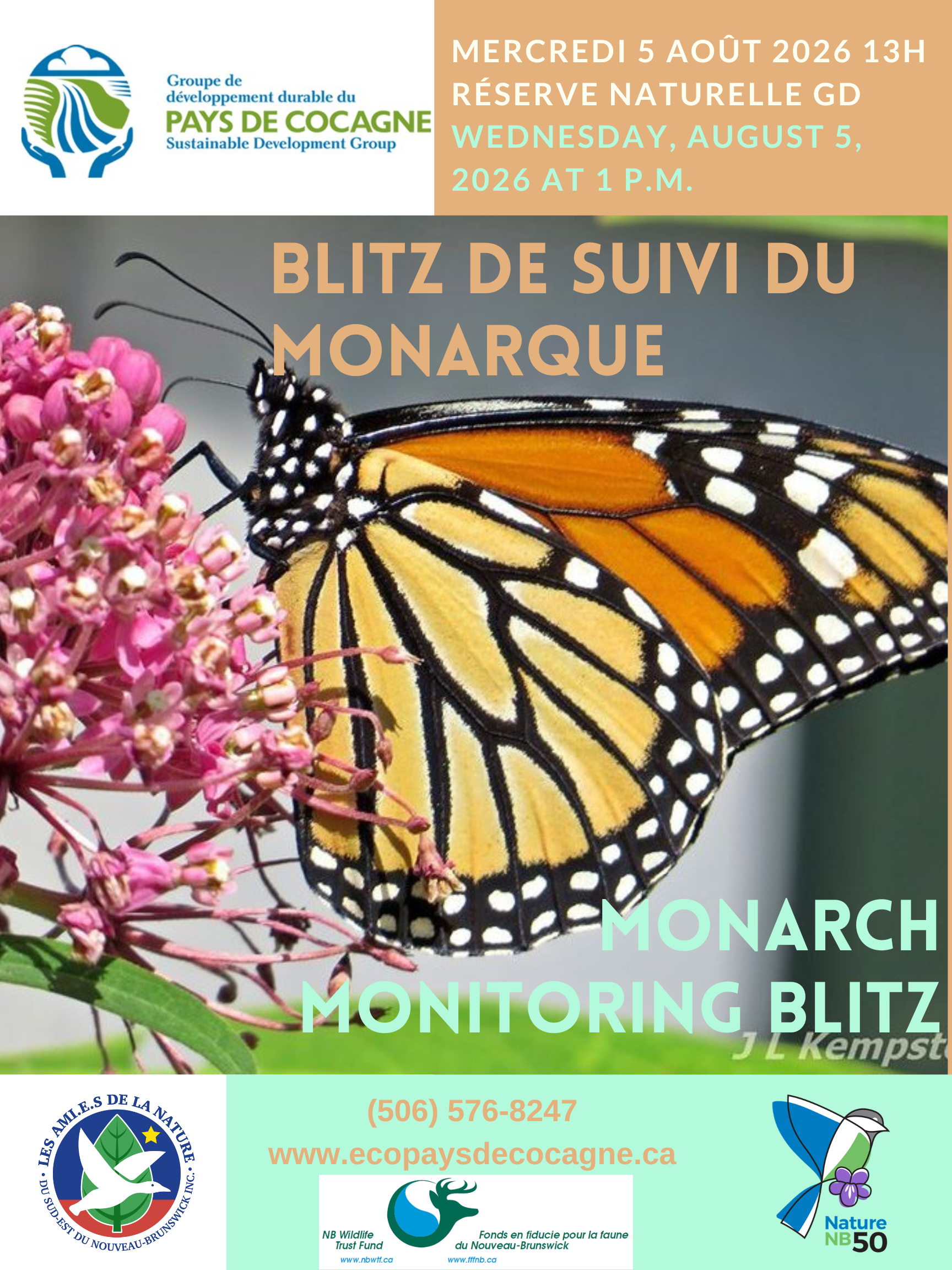 Monarch Monitoring Blitz at Grande-Digue Nature Reserve