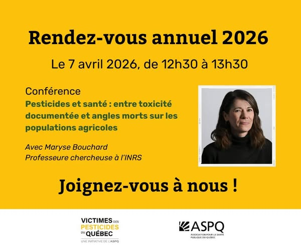 Rendez-vous annuel de la communauté de Victimes des pesticides du Québec