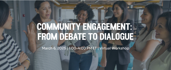 Community engagement:  from debate to dialogue